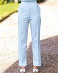 Easycare Pale Blue Pull On Trousers